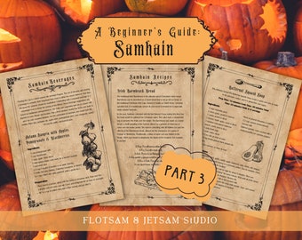 Samhain Recipes: Beginner's Guide Part 3 (Printable PNG & PDF)