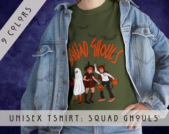 Squad Ghouls Unisex Schweres Baumwoll T-Shirt | Halloween Bekleidung