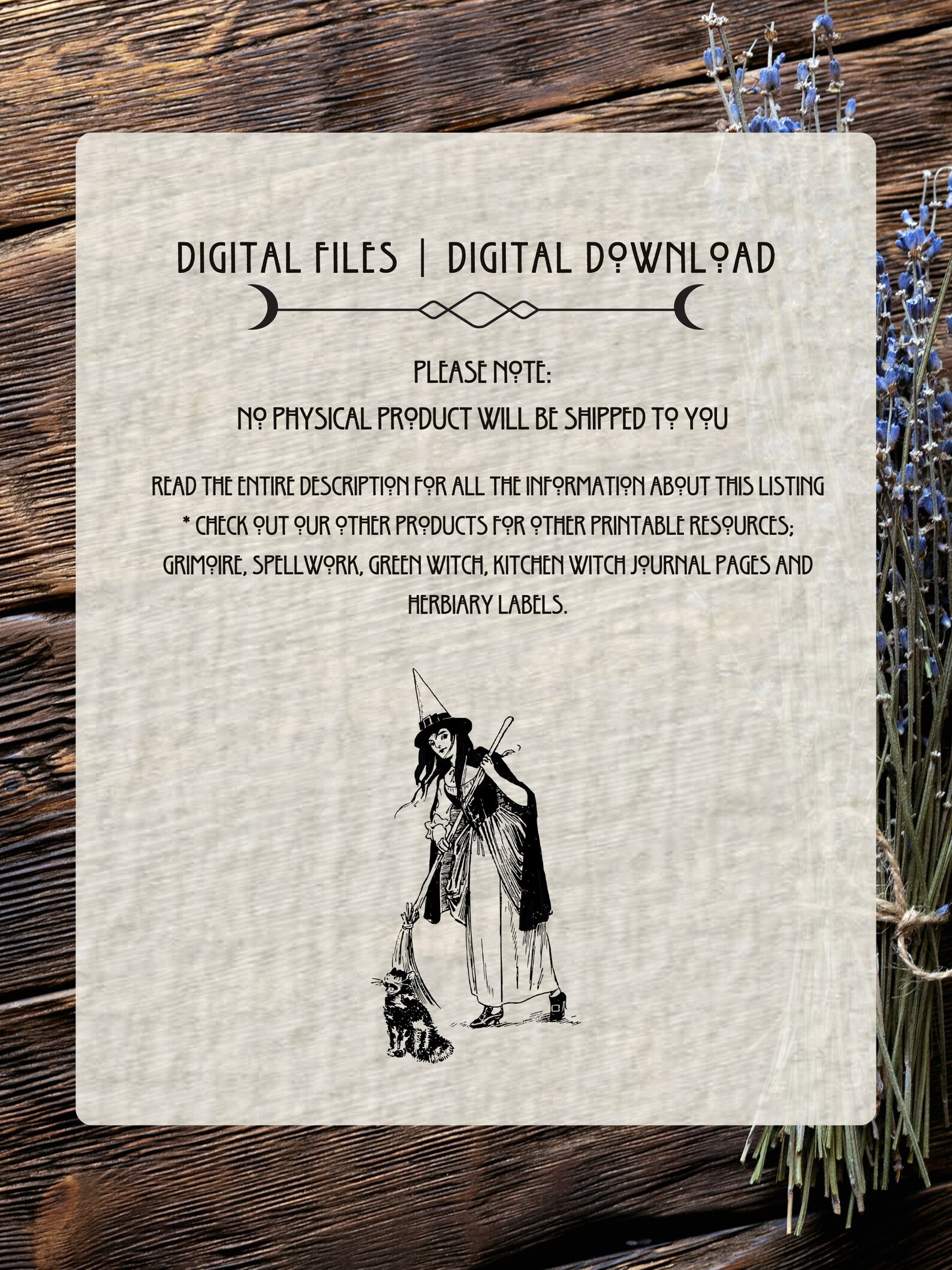 Basic Printable Witchy Planner Pages | PDF & JPG | 8 Pages | 2 Page ...