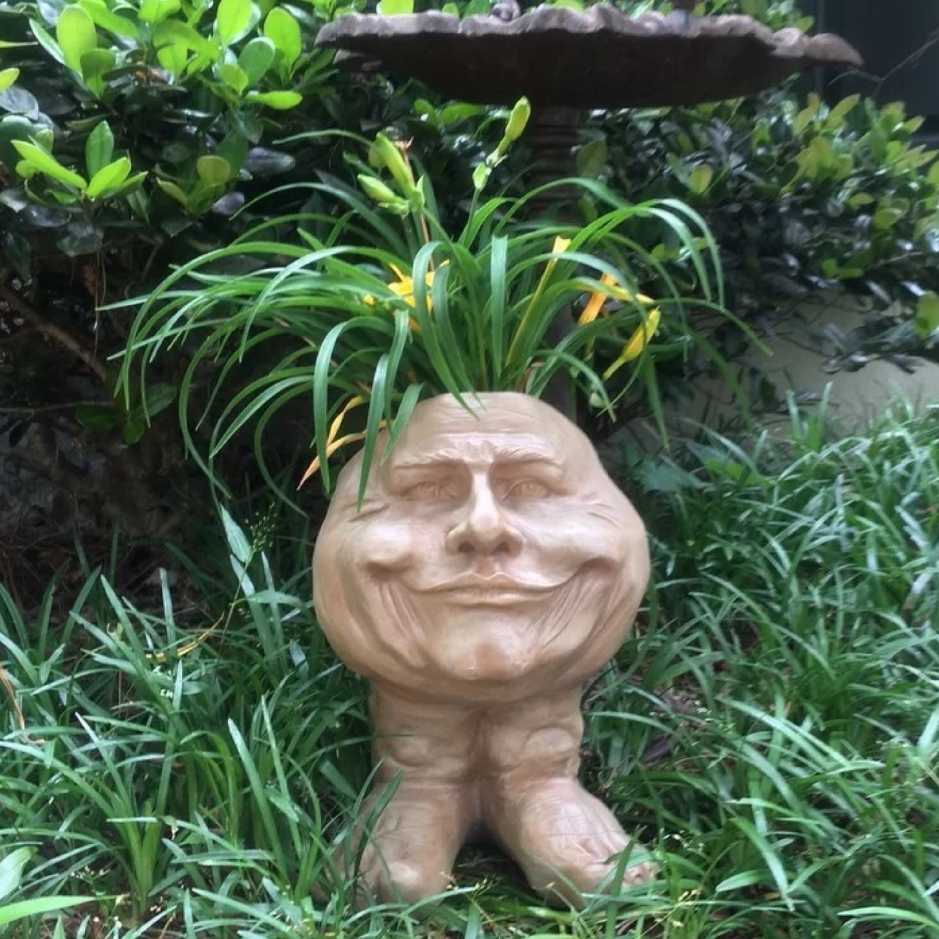 Muggle Head Planter Face Flower Pot Resin Garden Sculpture for Etsy