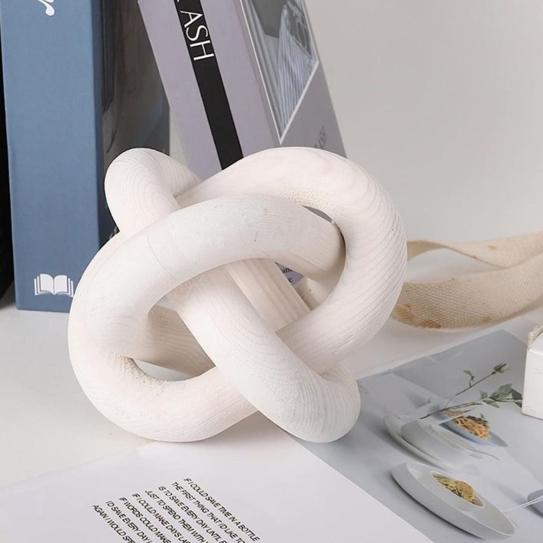 Infinity Wood Knot Paperweight Ornament for Living Room Etsy
