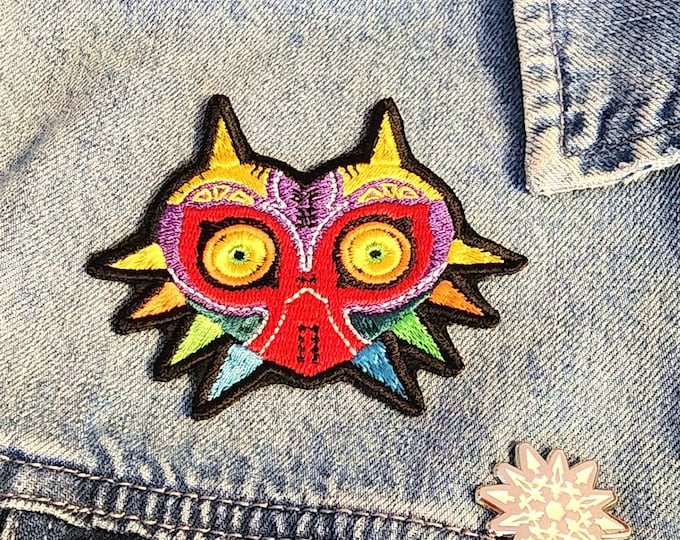 Majora's Mask Embroidered Iron-on Patch TLOZ Skull Kid Cursed Mask