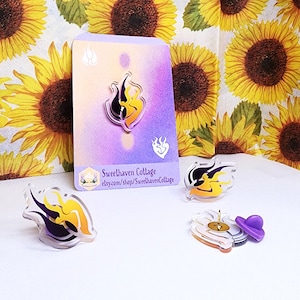 Bumbleby Emblem Clear Acrylic Pin BMBLB Bumblebee Symbol clear badge