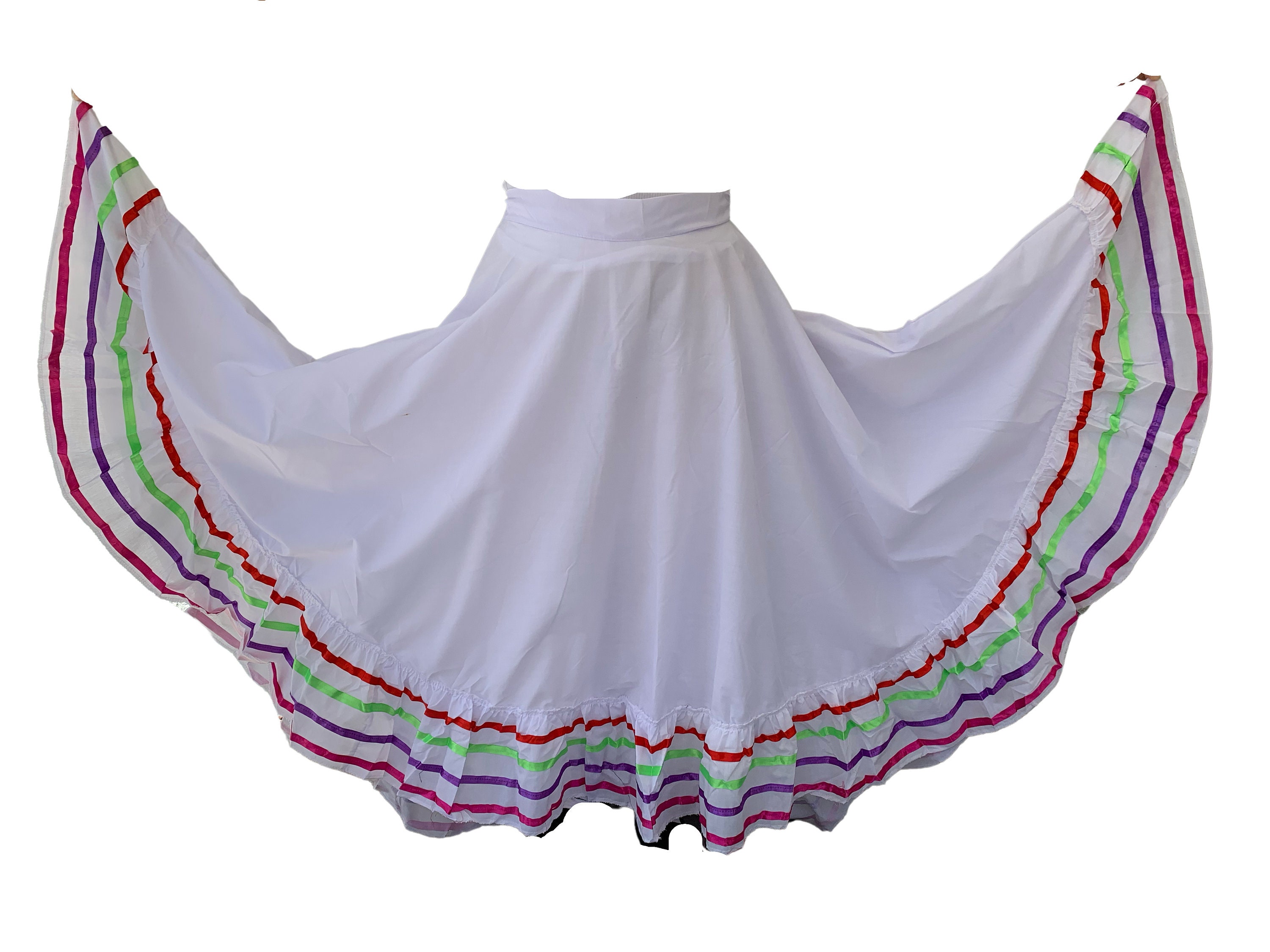 Folklorico Cirlce Skirts, Falda Profesional De Doble Vuelo,womens Full