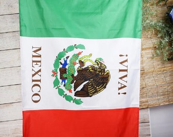 Mexico flag VIVA MEXICO flag 3x5 feet big