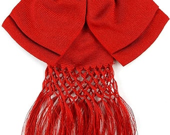 Mexican Charro Bow Tie Red elastic band Red for Adult