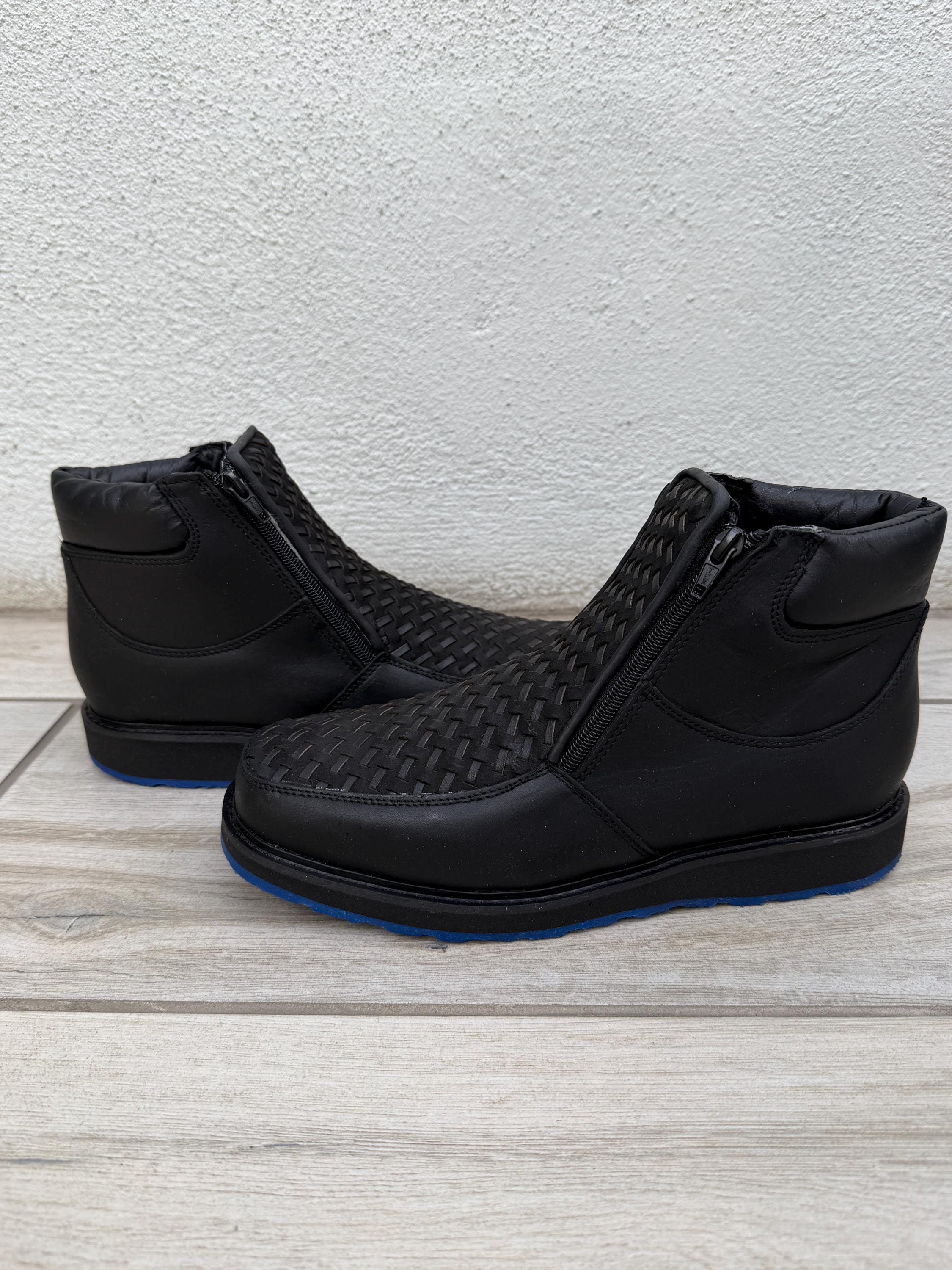 Men\'s Half boot BLUE SOLE Zipper Handwoven Genuine Leather. Petatillo suelaazul 9DA79123-5730-4DF7-96A2-  main image 4