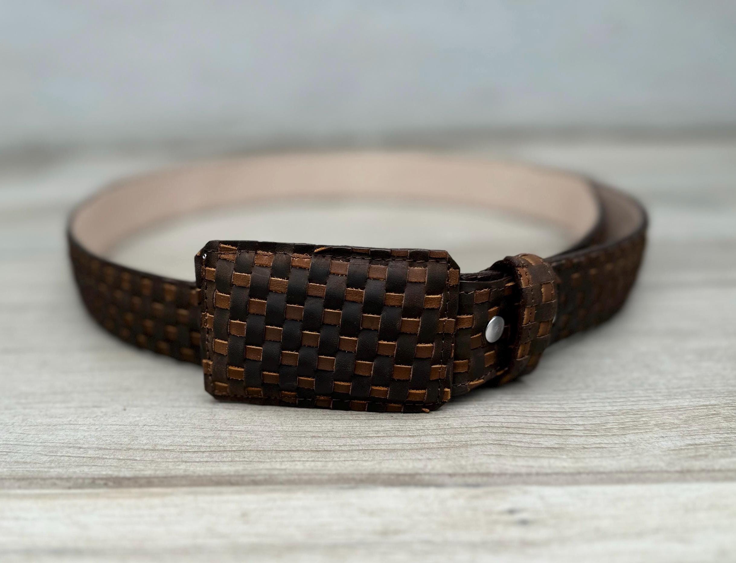 Snake Skin Leather Belt Textured Tan Color Sz 36 Tan Snake Skin Belt - Etsy main image 4