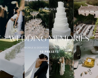 10 Luxus Hochzeit Mobile Lightroom Voreinstellungen | Hochzeitsästhetik Presets für Instagram | Luxus Fotofilter für Hochzeiten & Feste