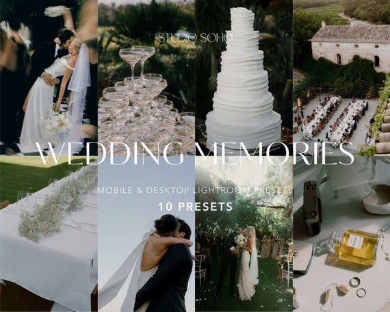 10 Luxury Wedding Mobile Lightroom Presets | Wedding Aesthetic Presets for Instagram | Luxury Photo filters for Weddings & Celebrations