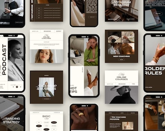 Bundle Minimal & Luxury Instagram Template⎟Social Media Templates⎟Small Business Instagram⎟Luxury Instagram Templates⎟Aesthetic Instagram