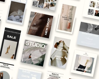 Bundle Modern & Bold Instagram Templates⎟Social Media Templates⎟Small Business Instagram⎟Luxury Instagram Templates⎟Aesthetic Instagram