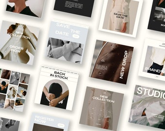 Bold Instagram Feed Template⎟Social Media Template⎟Small Business Instagram⎟Luxury Instagram Feed Template⎟Social Media Branding Template