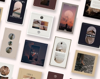 Bundle Astrology Instagram Templates⎟Social Media Templates⎟Aesthetic Instagram Templates⎟Luxury Instagram Templates⎟Aesthetic Instagram