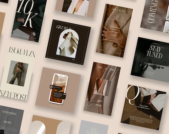 Bundle Minimal & Luxury Instagram Templates⎟Social Media Templates⎟Small Business Instagram⎟Luxury Instagram Templates⎟Aesthetic Instagram