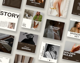 Minimal & Luxury Instagram Templates⎟Social Media Templates⎟Small Business Instagram⎟Luxury Instagram Post Templates⎟Aesthetic Instagram