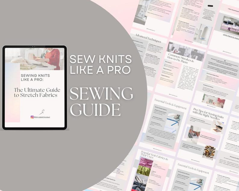 Stretch Fabrics Sewing Guide | How to Sew Knits (PDF Pattern) - Etsy
