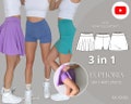 EUPHORIA Skort (skirt with shorts) PDF sewing pattern product logo