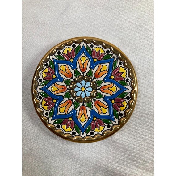 Vintage Cearco Handmade Pintado A Mano Made in Spain 24KT Signed 