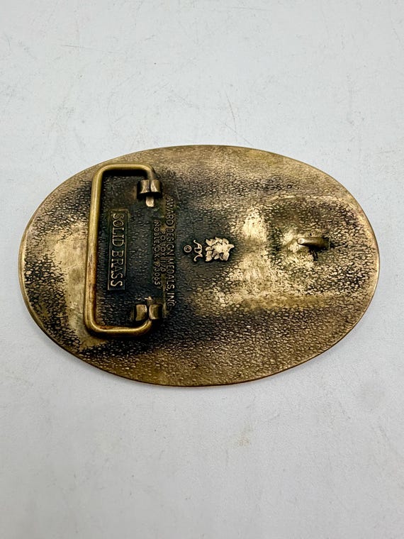 Solid Brass Vintage Monogram Initial ‘A’ Belt Buc… - image 4