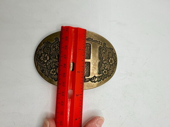 Solid Brass Vintage Monogram Initial ‘A’ Belt Buc… - image 8