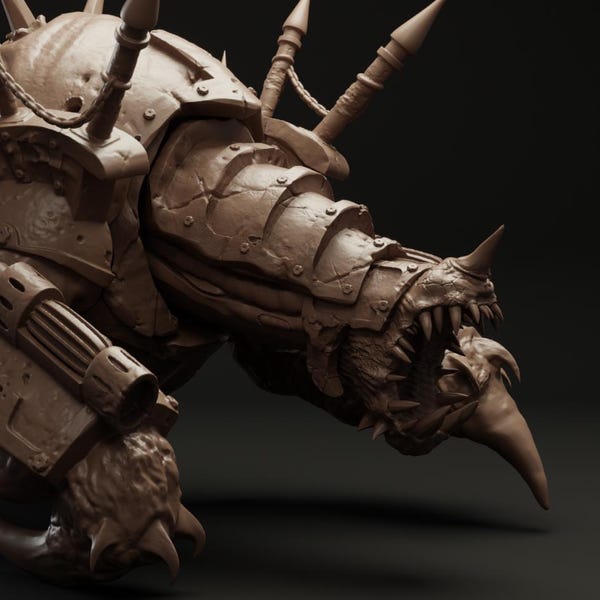 Hellfiend (3D printed | Chaos | Wargaming | Demon Engine | Multi part Kit | Demons)