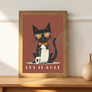 Poster per il bagno | Poster di gatti | Idea regalo | Stampa igienica