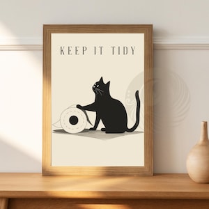 Poster per il bagno | Poster di gatti | Idea regalo | Stampa igienica