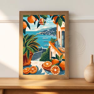 Keukenposter | Oranje affiche | Valencia-poster | reissouvenir | cadeau-idee | Spanje reisafdruk