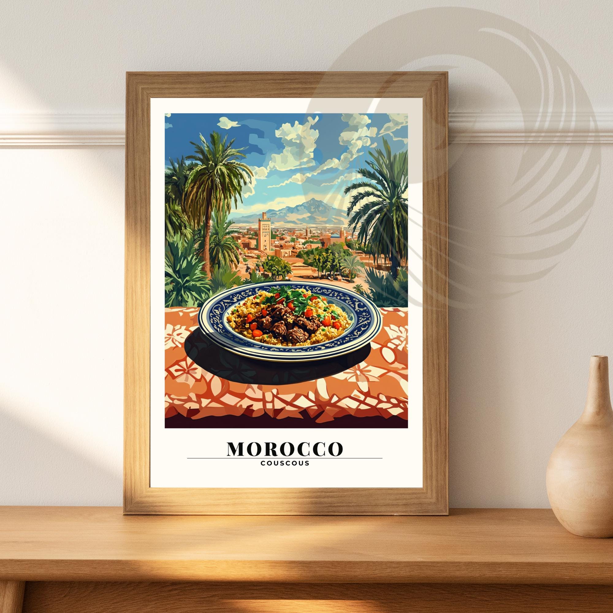 Kitchen Poster | Morocco Poster | Couscous Print | Gift Idea | Travel Morocco Print