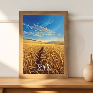 Keukenposter | Tarwevelden poster | reissouvenir | cadeau-idee | Spanje reisafdruk