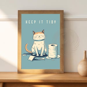 Poster per il bagno | Poster di gatti | Idea regalo | Stampa igienica