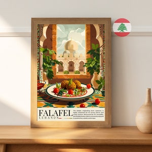 Kitchen poster | Lebanon poster | Falafel poster | travel souvenir | Gift idea | Travel print Lebanon