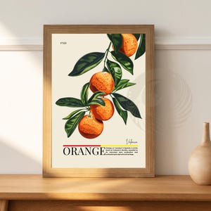 Keukenposter | Oranje affiche | Valencia-poster | reissouvenir | cadeau-idee | Spanje reisafdruk