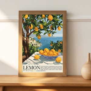 Küchenposter | Zitronen-Poster | Poster Italien | Reisesouvenir | Geschenkidee | Italien-Reisedruck