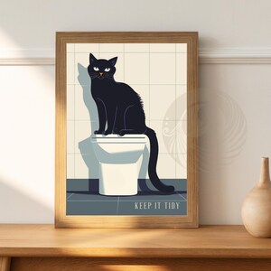 Poster per il bagno | Poster di gatti | Idea regalo | Stampa igienica