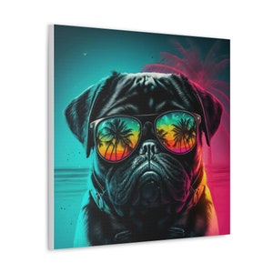 Kids FUN Art Paint Party Includes Preoutlined Canvas of Party Pug