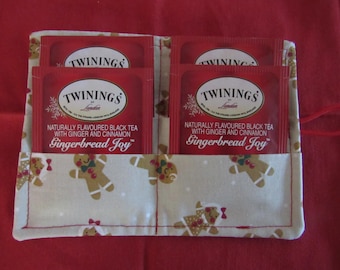 Tea Wallet with Gingerbread Joy Tea Bags