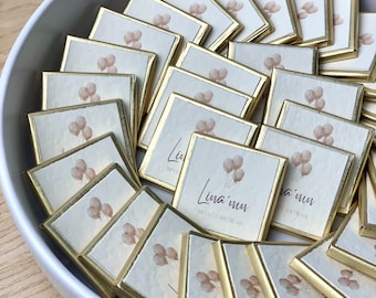 Personalized Madlen Chocolate | Chocolate squares for birth, engagement, registry office, baptism, birthday I Söz, Nisan, Isteme, Nikah