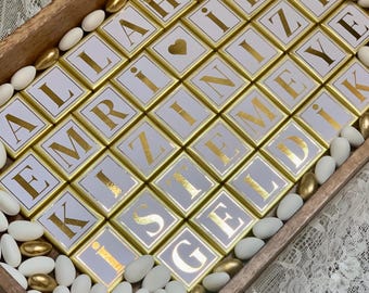 Isteme Tepsisi | Kiz Isteme Tepsisi | Turkish Traditional Tray | Allahin Emri Ile Kizinizi Istemeye Geldik | Tepsi Sözümüz Söz