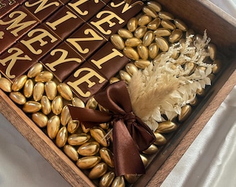 Isteme Tepsisi | Kiz Isteme Tepsisi | Turkish Traditional Tray | Allahin Emri Ile Kizinizi Istemeye Geldik | Tepsi Sözümüz Söz