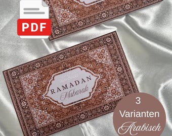 Arabic | Toffifee printable template | Banderole | Ramadan Mubarak | Ramadan Kareem | Eid Mubarak | Stencil | Printable template