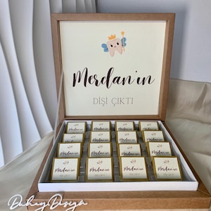 Schokobox personalisiert | Erster Zahn, Kindergeburtstag, ilk diş, doğum günü partisi | Babyshower | Gastgeschenke | Deko | diş buğdayı