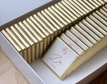 10 Personalized Madlen Chocolate Pieces | Chocolate Squares for Birth, Engagement, Civil Ceremony, Christening, Birthday | Söz, Nisan, Isteme, Nikah