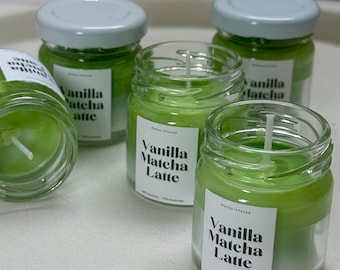Mini Matcha Candle | Handmade Scented Candle Made from Soy Wax | Matcha Candle | Small Easter Gift | Small Gift for Easter | Matcha Lover