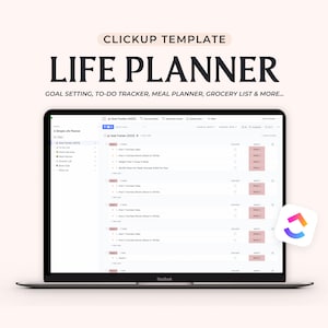 A Simple Life Planner ClickUp Template | Personal Planner | Digital Planning | ClickUp Editable Template | Life Dashboard