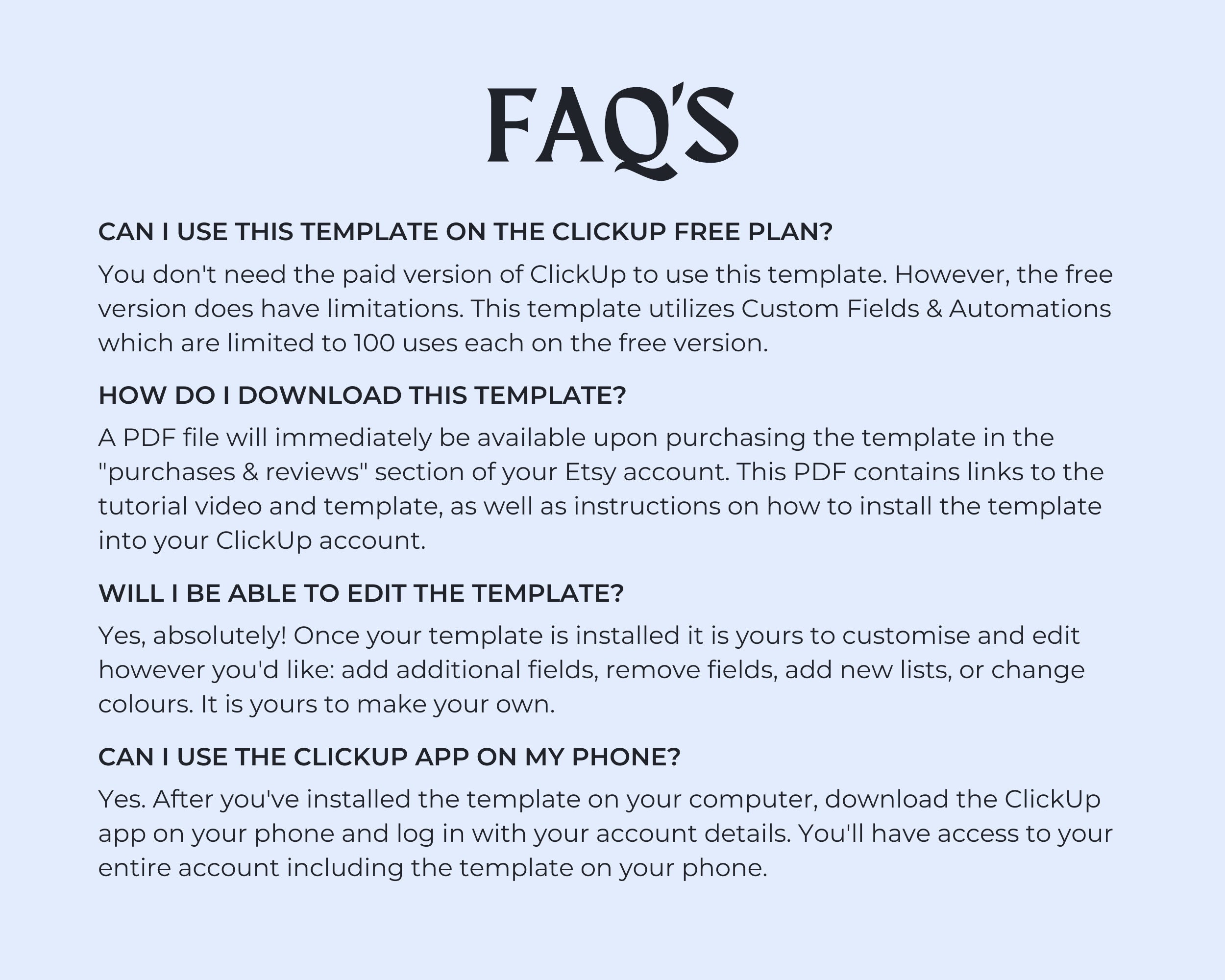 Clickup Folder All in One Life Planner Template Personal Etsy Australia