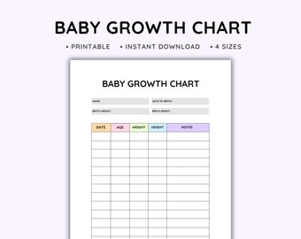 baby growth chart printable,baby growth tracker printable,baby height weight tracker chart,baby growth log,baby measurament tracker