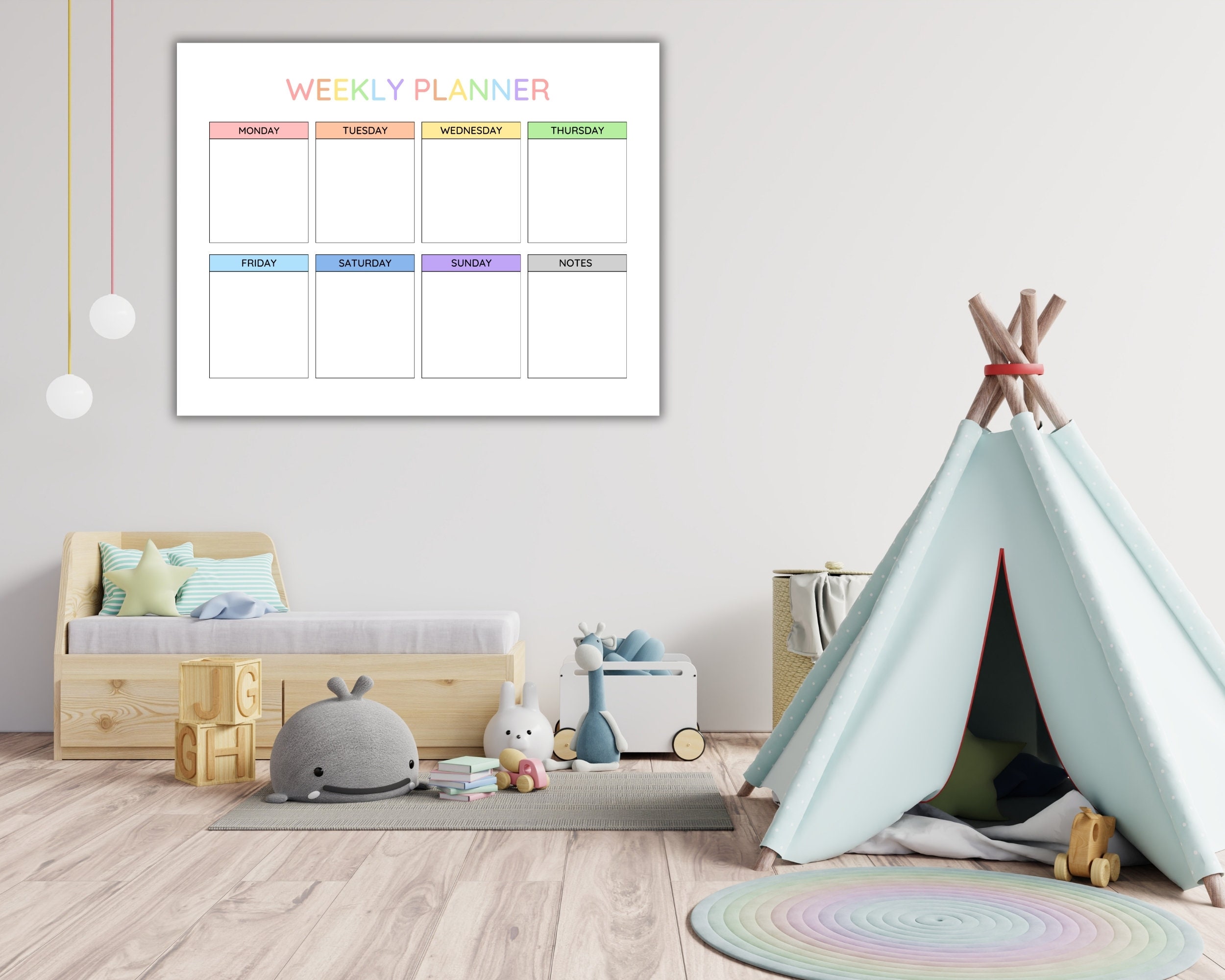 Kids Weekly Planner Printable,planner for Kids,kids Weekly Schedule ...