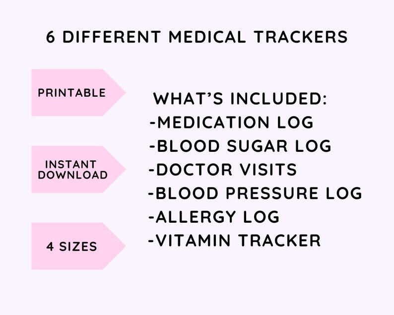 Medical Tracker Bundle Printable,medical Planner,medical Binder,health ...